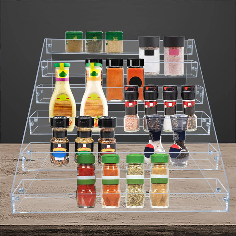 Clear Acrylic Spice Rack for Countertops