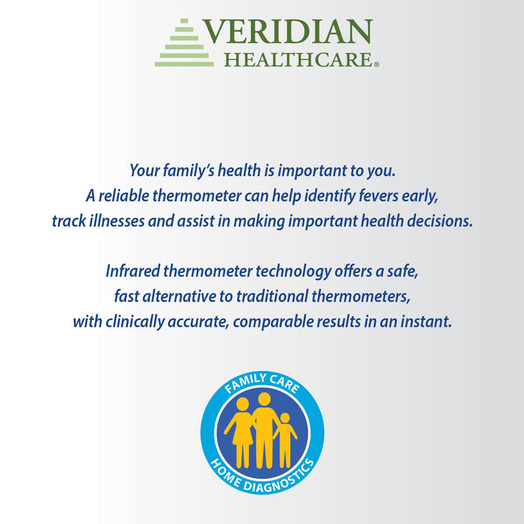 Veridian Temporal Contact Thermometer LCD Display 09