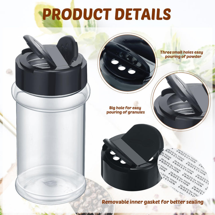 36 Pcs Plastic Spice Jars with Shaker Lids (36 Count)