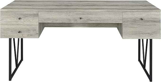 Coaster Home Furnishings Analiese Rustic 63-Inch 4-Drawer Home Office Computer Writing Desk Study Table with Storage Engineered Eco-Friendly Wood Look Laminate Sturdy Steel Grey Driftwood 801999