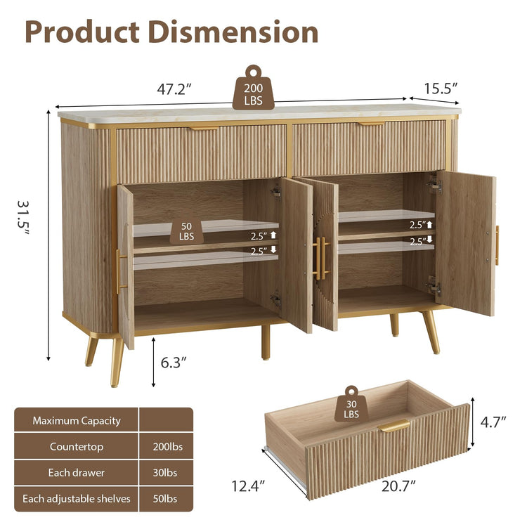 47.2" Buffet Storage Cabinet