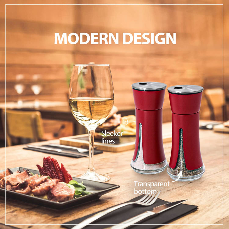 Red Salt and Pepper Shakers by Aelga (2 Count)