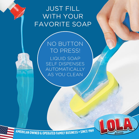 Dish Brush w Soap Dispenser Wand
