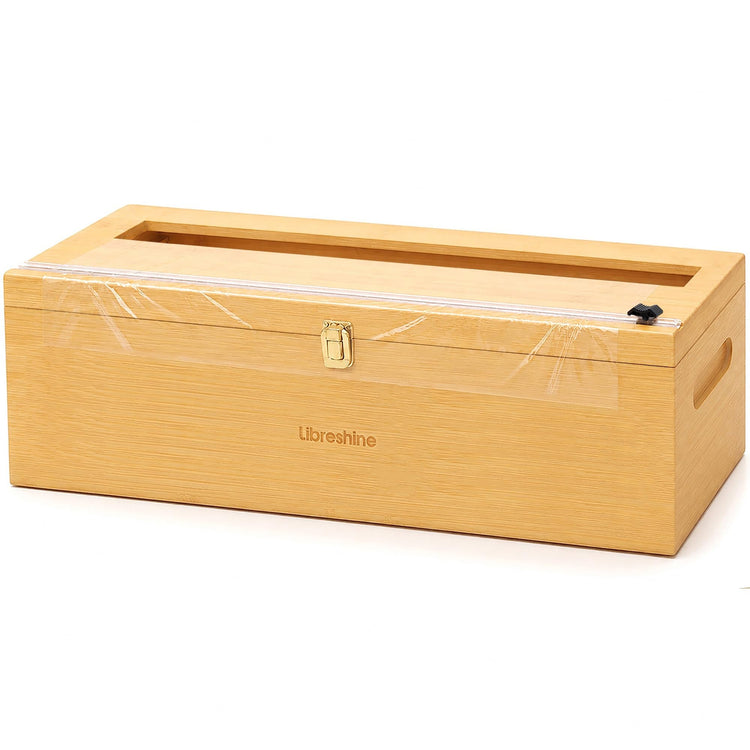 Bamboo 18 Inch Commercial Plastic Wrap Dispenser with Cutter