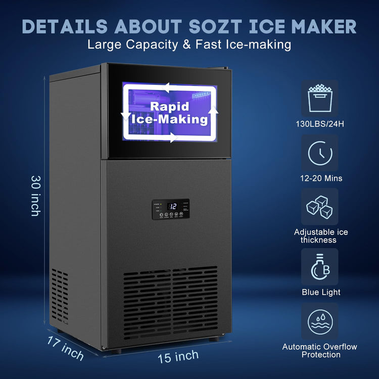 Upgraded Commercial Ice Maker