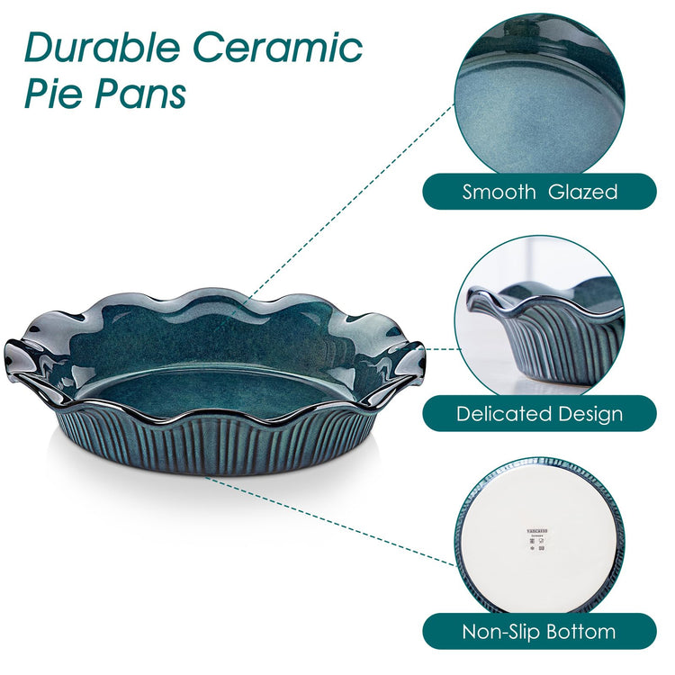 Ceramic Pie Pan for Baking (42 Ounce)