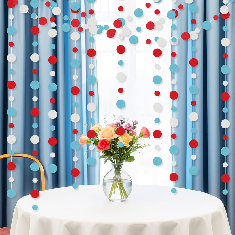 10 Pieces Circle Garland Party Paper Dot Banners (10 Count)