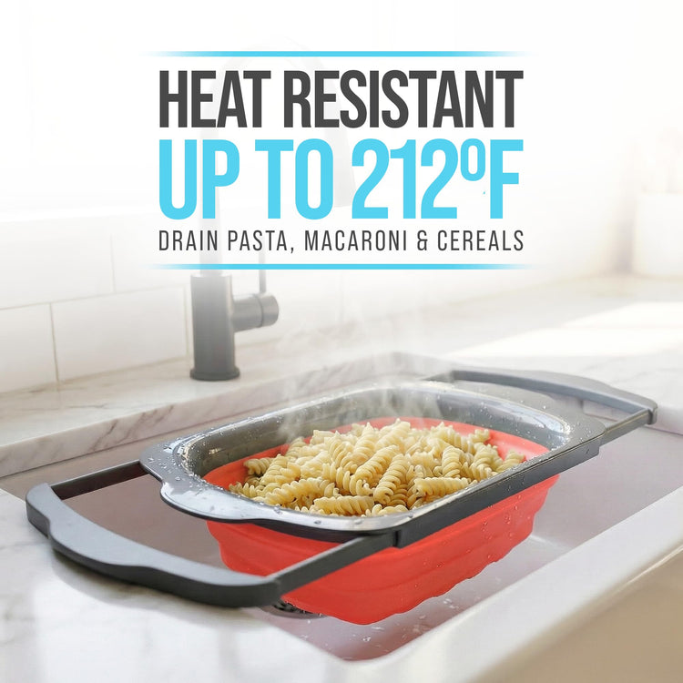 Coral XL Collapsible Silicone Over Sink Colander