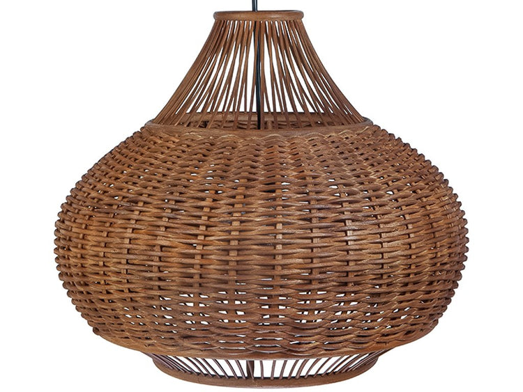 Wicker Pear Pendant Lamp Wicker & Bamboo Ball Pendant Light