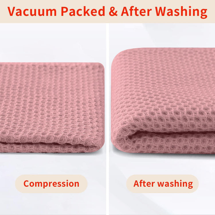 100% Cotton Waffle Weave Kitchen Dish Towels 6 (6 Count)