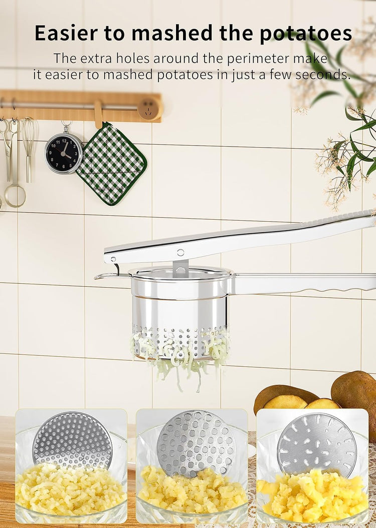 Large 15oz Potato Ricer with 3 Interchangeable Discs