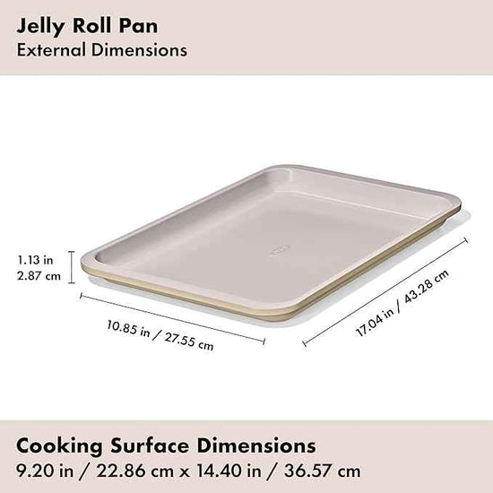 OXO Good Grips Non-Stick Pro Ceramic Coated Metal Bakeware Jelly Roll Pan – Biscuit