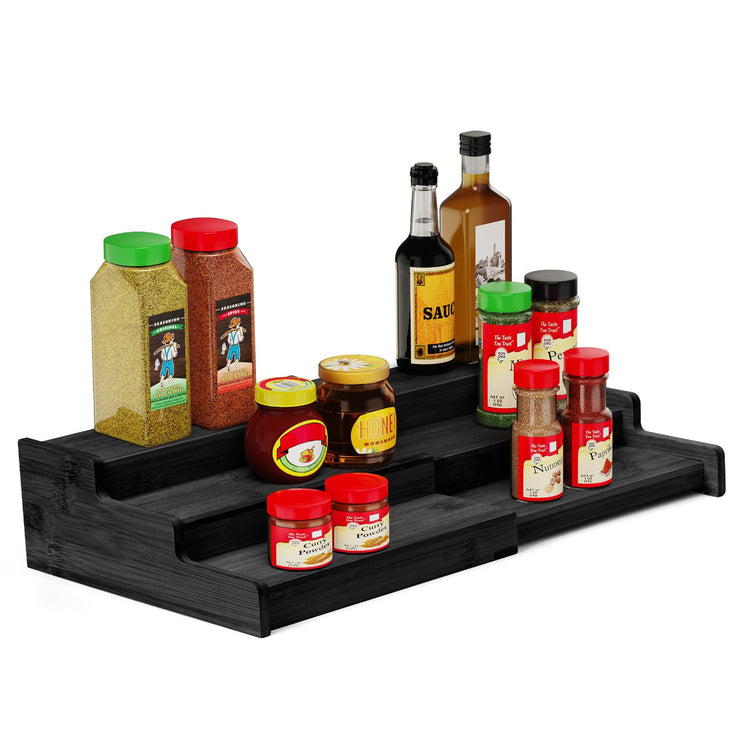 Spice Rack 3 Tier Natural Bamboo