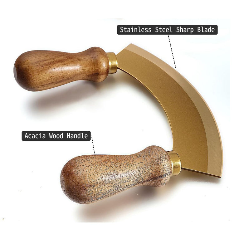 5.4 Inch Stainless Steel Mezzaluna Knife