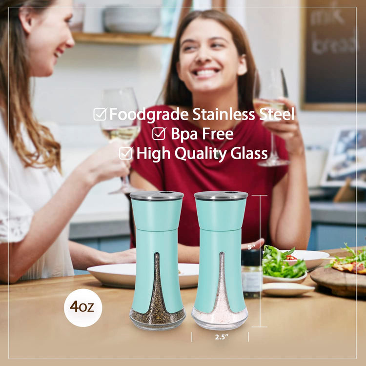 Teal Salt and Pepper Shakers by Aelga