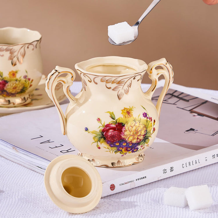 Ceramic Sugar and Creamer Set