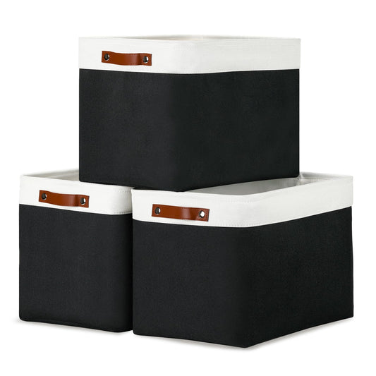 Large Storage Baskets Fabric Storage Bins (3 Count)