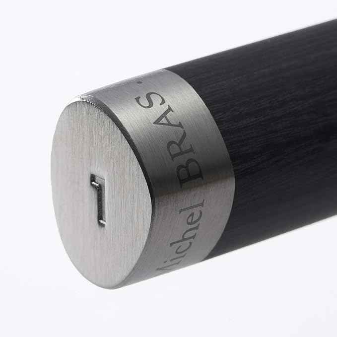 Michel BRAS No. 1 Paring Knife, 3” Handcrafted Vegetable and Fruit Knife, 3 Layer Stainless Steel Blade, Black Pakkawood Handle, Small Kitchen Tool for Peeling and Cutting