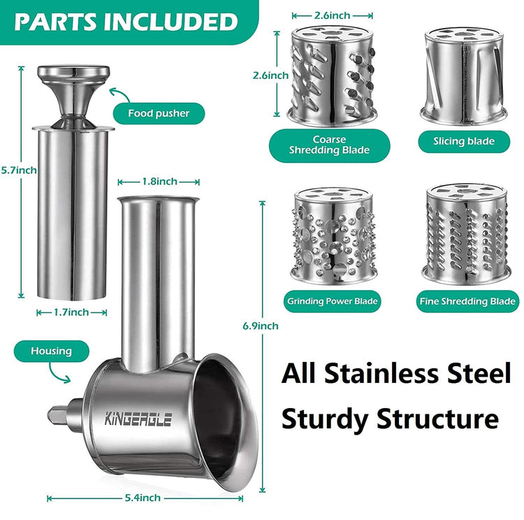 Stainless Steel Slicer Shredder Attachment For KitchenAid Mixer