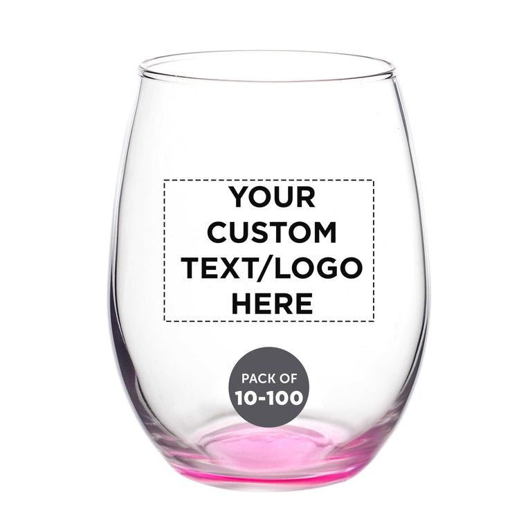 Custom Stemless Wine Glasses in Bulk by ARC Perfection (100 Count)