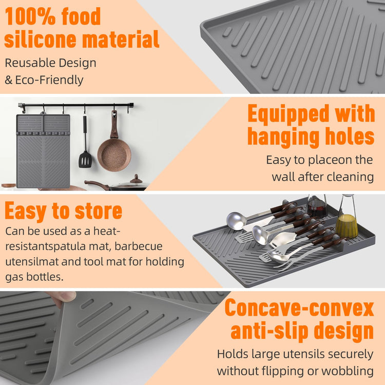 Silicone Grill Mat Compatible with Blackstone