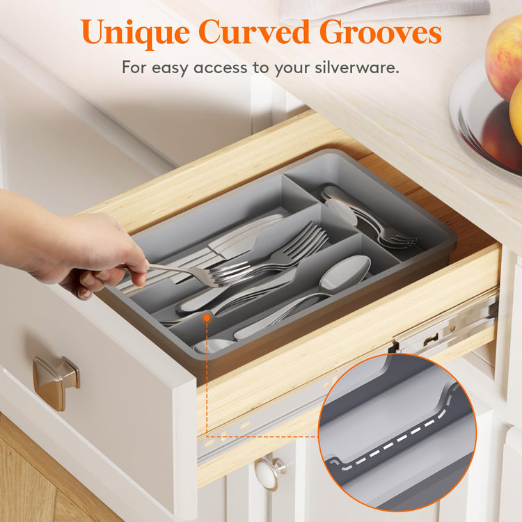Silverware Drawer Organizer Tray