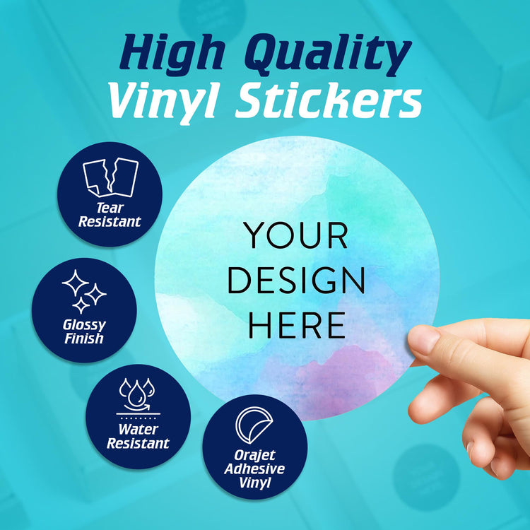 Custom Vinyl Stickers Your Image (100 Count)