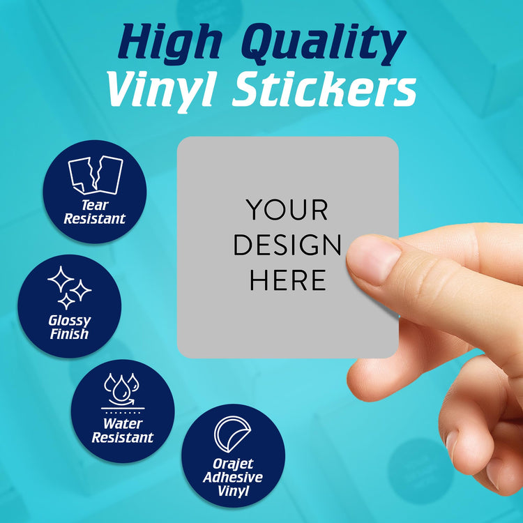 Custom Vinyl Stickers Your Image (100 Count)