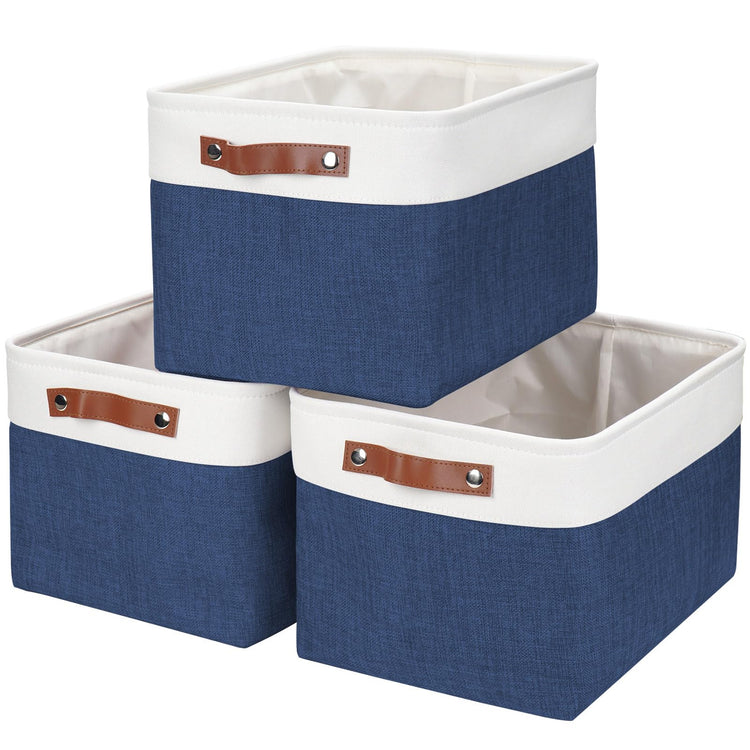 Storage Bins Large Fabric Storage Baskets for Shelves 3 Pack (3 Count)