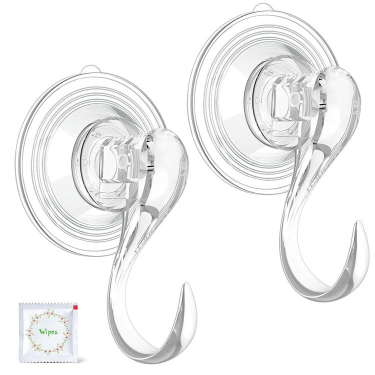 Suction Cup Hooks with Wipes (4 Count)