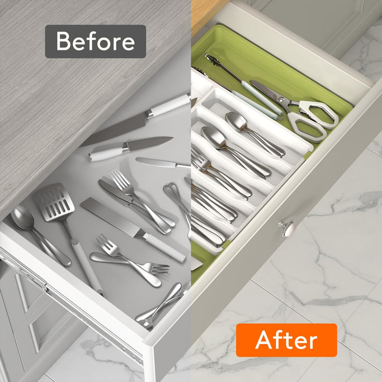 Extra Large Silverware Drawer Organizer