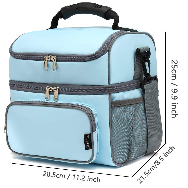 Double Layer Cooler Insulated Lunch Bag Adult Lunch Box Large Tote Bag for Men