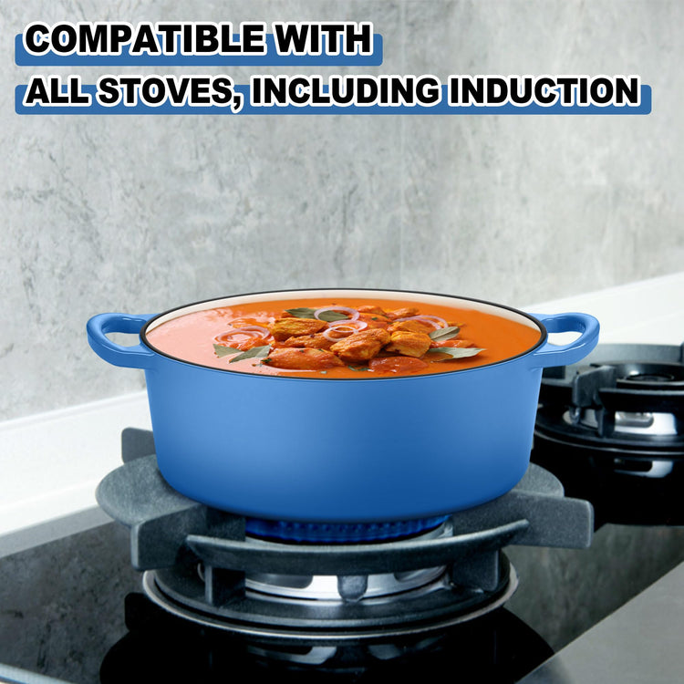 5QT Oval Dutch Oven Pot with Lid