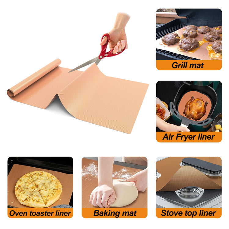 75 Inch Roll Reusable Copper Oven Liners for Bottom of Oven