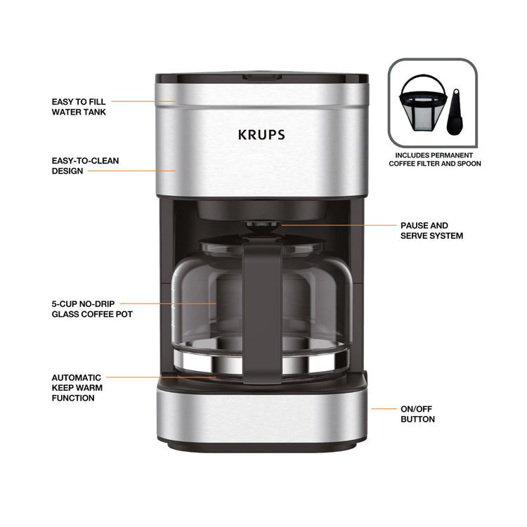 Simply Brew Compact 5 Cup Coffee Maker