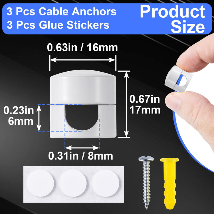 3 Sets Charger Holders for Cords (3 Count)