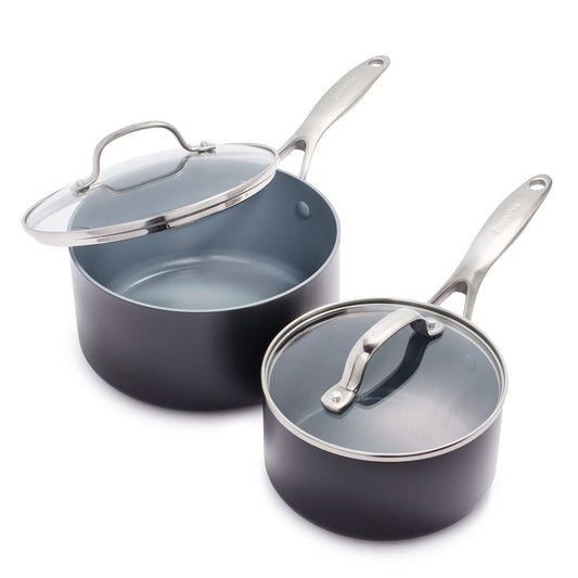 Valencia Pro 2 Piece Ceramic Saucepan Set