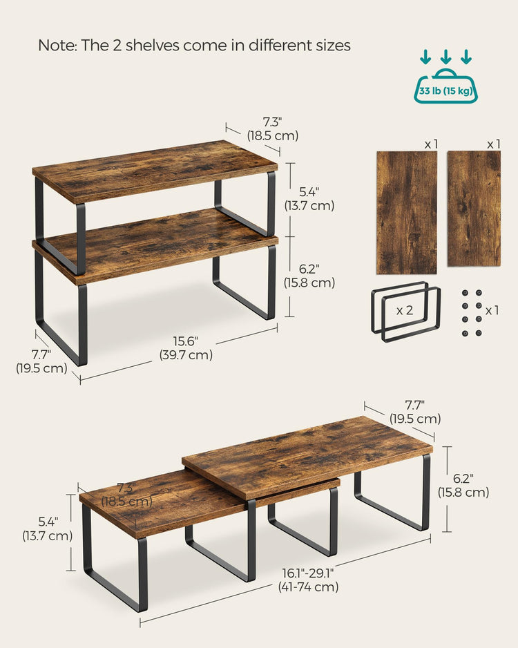 Cabinet Organizer Shelf (4 Count)