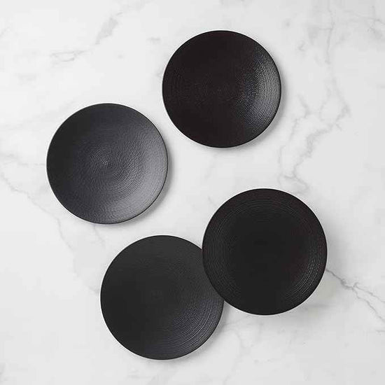 Lenox Lx Collective Black Accent Plates, Set of 4, 4.35 LB,White