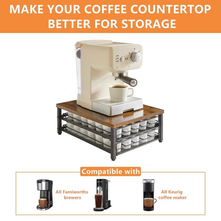 2 Tier Coffee Pod Drawer Holder for K Cup