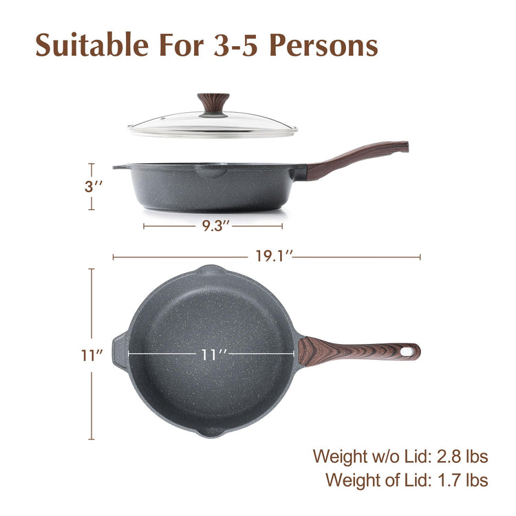 Nonstick Deep Frying Pan Skillet