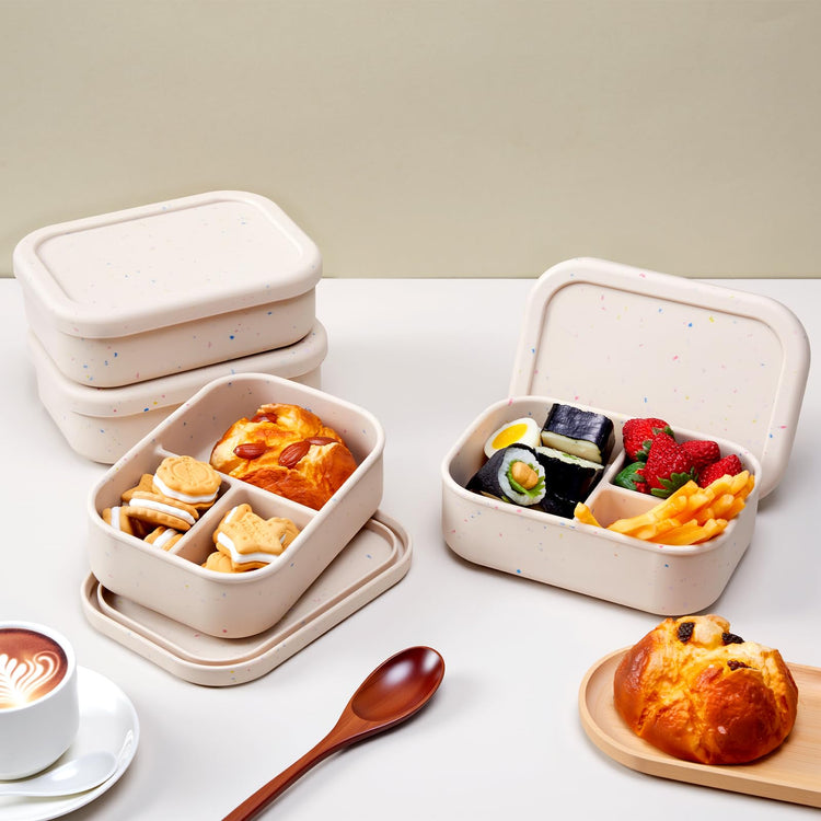 4 Pcs Silicone Bento Box (4 Count)