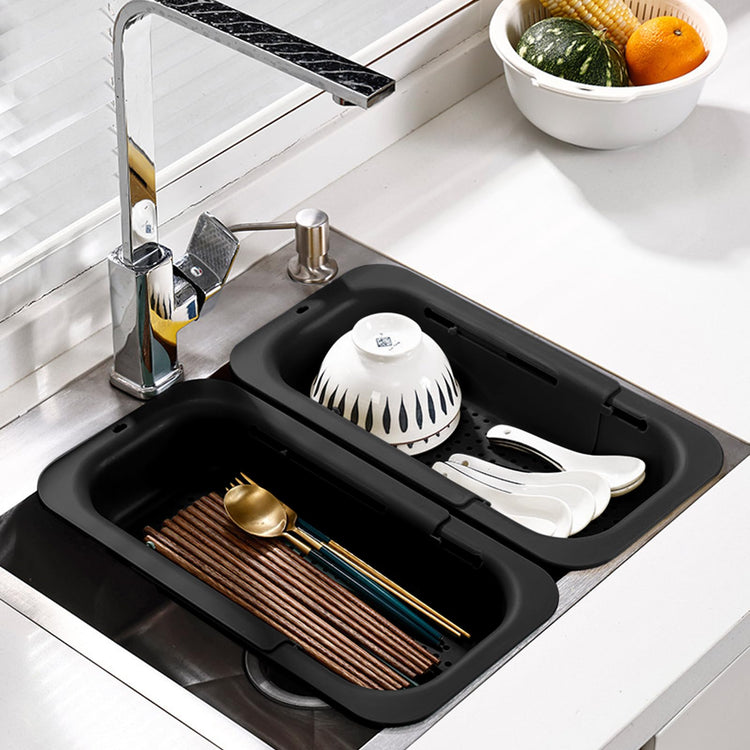 Collapsible Sink Colanders and Strainers Basket Extendable Plastic Fruit Vegetable Strainer Drainer Basket for Kitchen