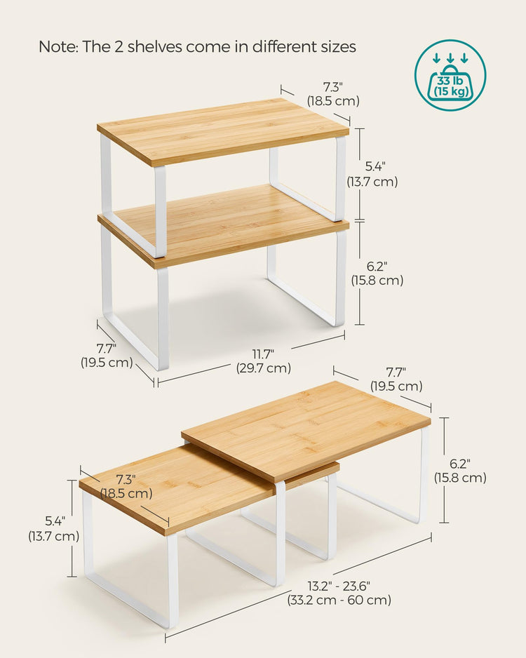 Cabinet Organizer Shelf (4 Count)