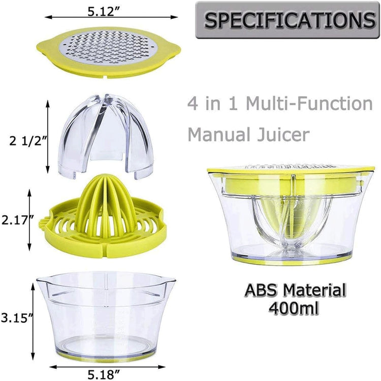 Citrus Lemon Orange Juicer Manual Hand Squeezer with Built