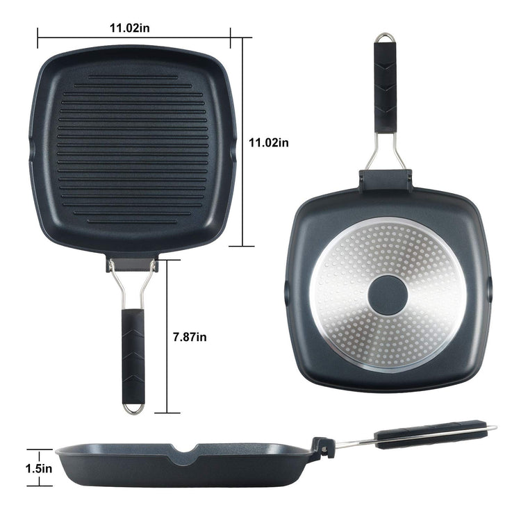 Grill Pan with Folding Handle