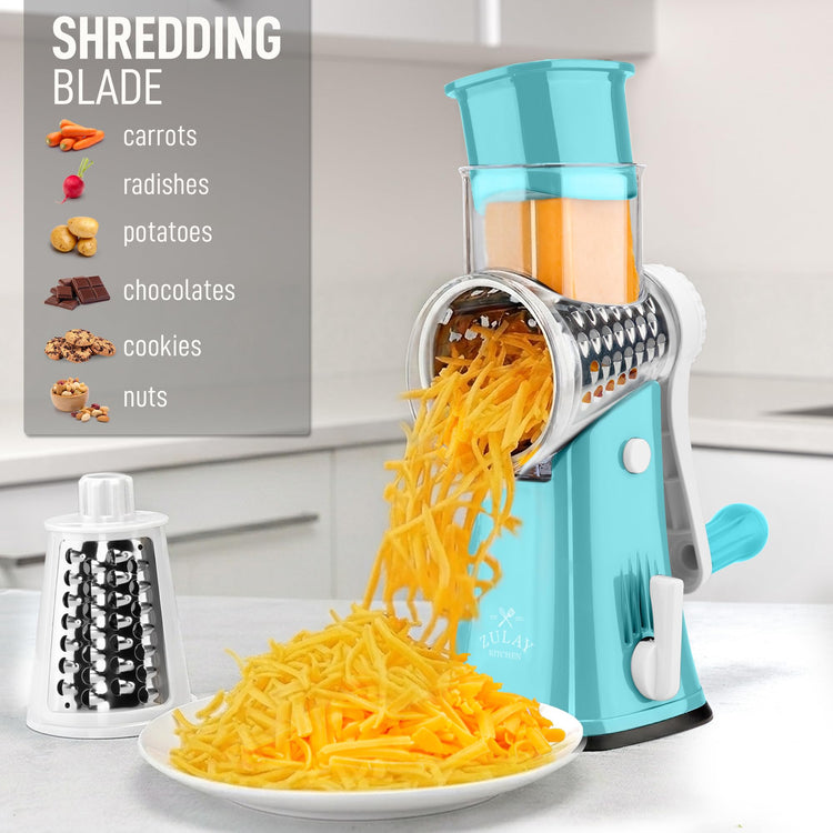 Rotary Cheese Grater 5 Blade Cheese Shredder