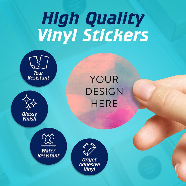 Custom Vinyl Stickers Your Image (100 Count)