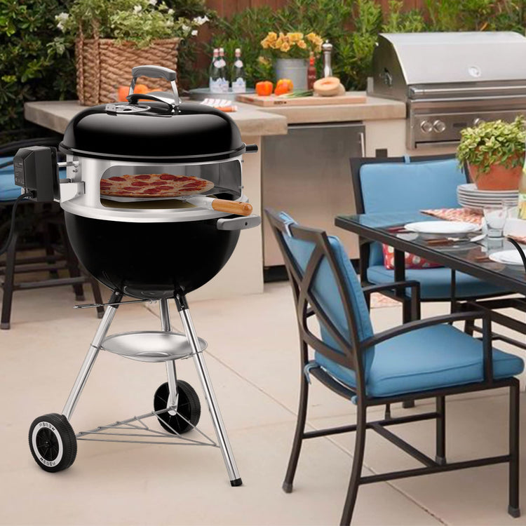 Multi Purpose Stainless Steel Rotisserie and Pizza Combo Kit