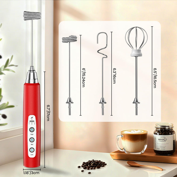 Milk Frother Handheld Rechargeable
